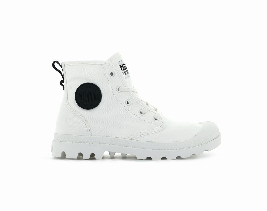 Palladium Pampa Hi Twill Womens Boots White Australia [ZNXGQJ-085]